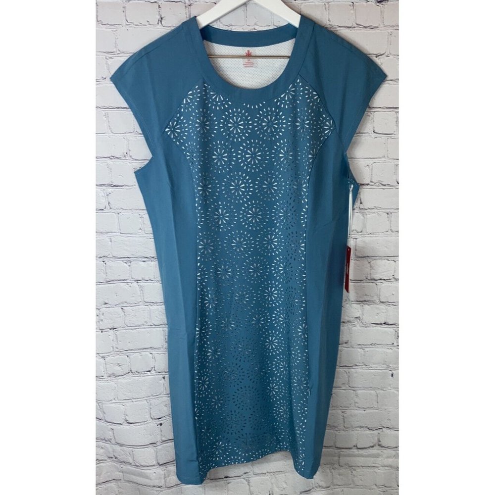 NWT KRIMSON KLOVER Womens' Jasmine Laser Cut Harbor Blue Dress Size Medium
